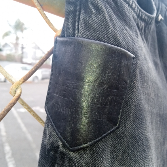 Phillip Plein Patched Rugged Denim Jeans Dark Grey 32 - Picture 3 of 7